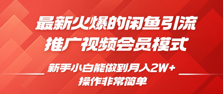 闲鱼引流推广影视会员，0成本就可以操作，新手小白月入过W+【揭秘】-启知网创 - 打造知识共享型生态‌